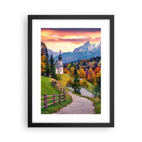Poster în ramă neagră - Un peisaj ca o pictură - 30x40 cm