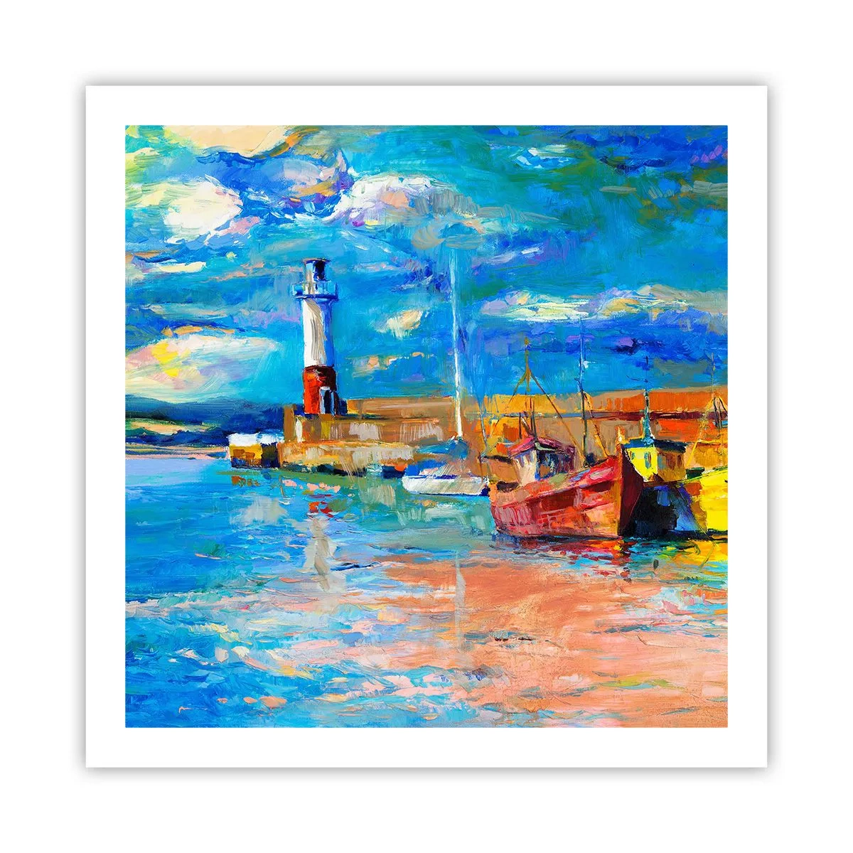 Poster - După-amiază în golful de curcubeu - 60x60 cm
