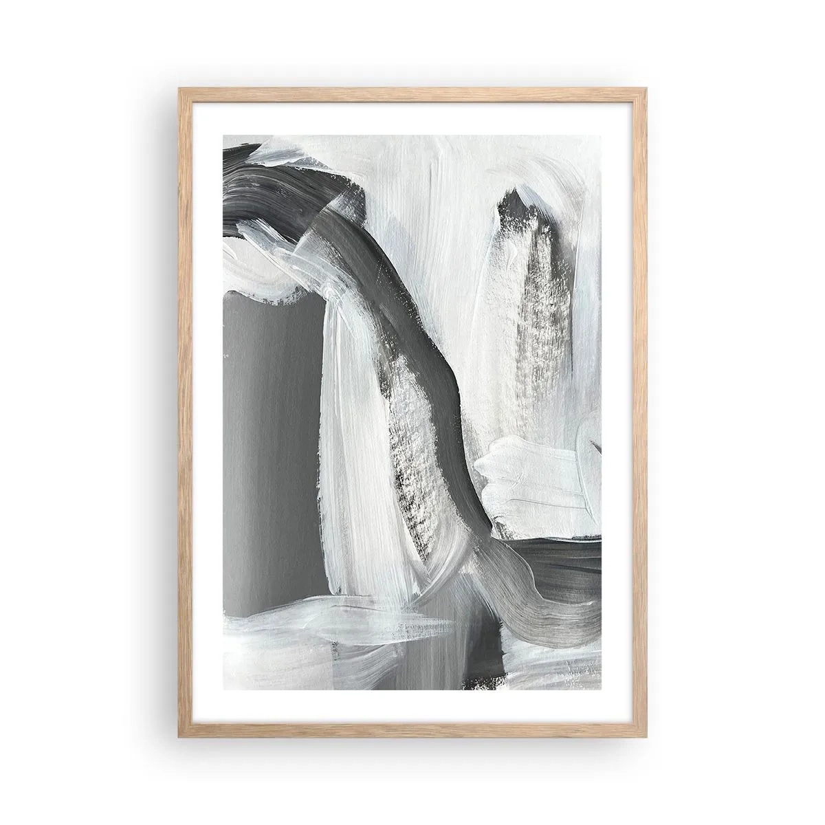 Poster în ramă de stejar deschis - Cu o mișcare decisivă - 50x70 cm