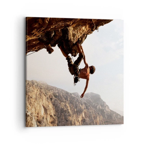 Tablou pe pânză - Lumea s-a micșorat într-un pumn pe un afloriment de bolovani - 70x70 cm