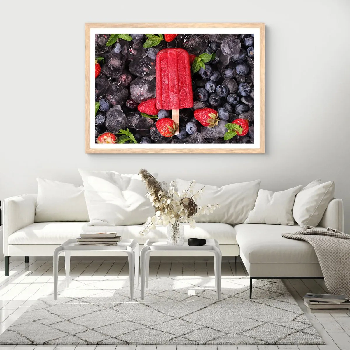 Poster în ramă de stejar deschis - Umbra unei veri fierbinți - 70x50 cm