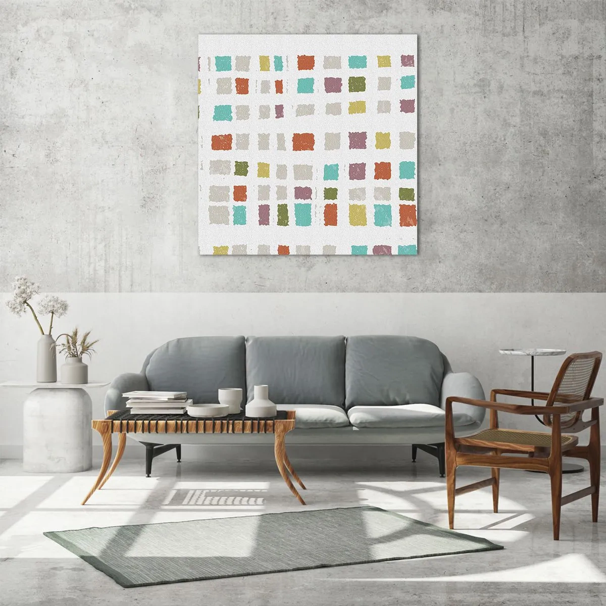 Tablou pe sticlă - Joc necunoscut - 60x60 cm