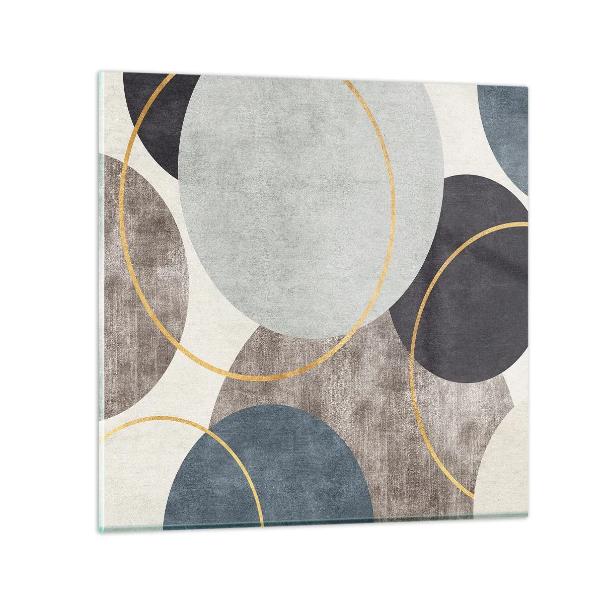 Tablou pe sticlă - Roată cu roată - 50x50 cm