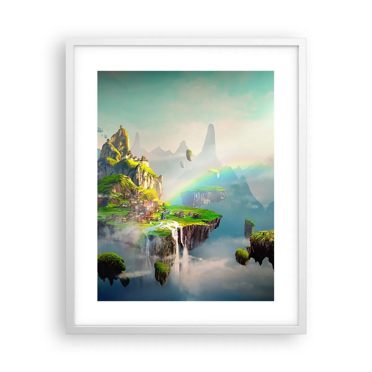 Poster în ramă albă - Insule fericite - 40x50 cm