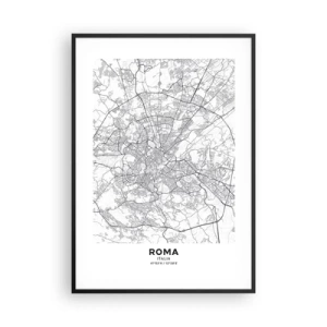 Poster în ramă neagră - Cerc roman - 70x100 cm