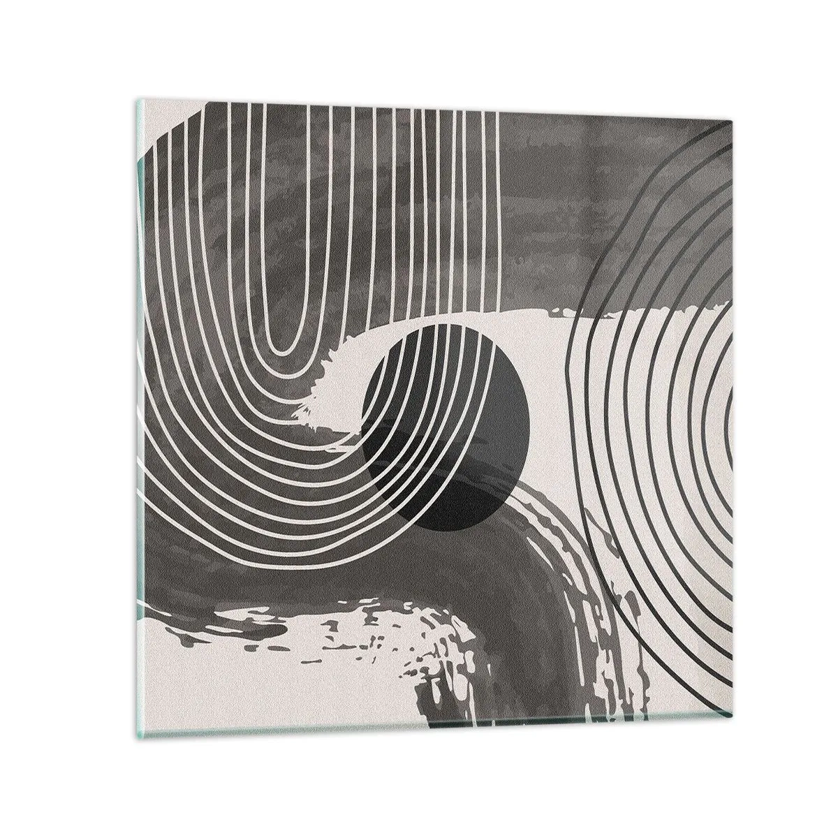 Tablou pe sticlă - Ovalul câștigă - 60x60 cm