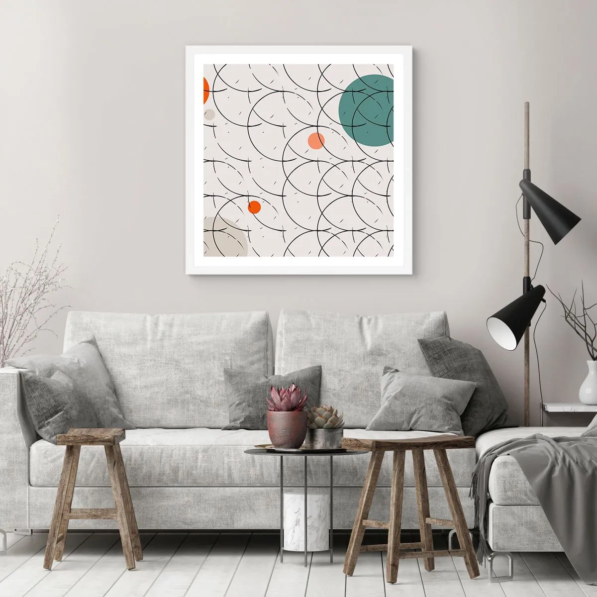 Poster în ramă albă - În spiritul pop-art - 30x30 cm