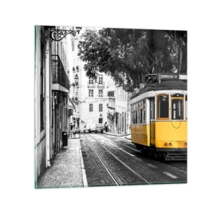 Tablou pe sticlă - Sună fado în fundal - 30x30 cm