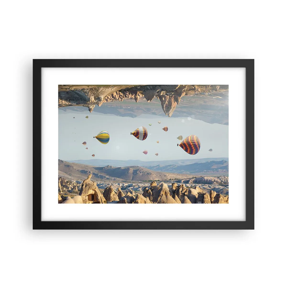 Poster în ramă neagră - Orice este posibil aici - 40x30 cm