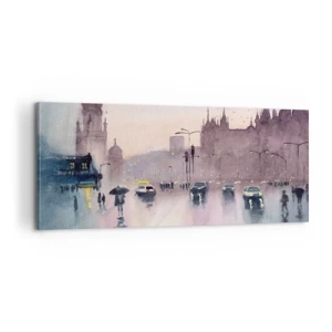 Tablou pe pânză - Într-o ceață ploioasă - 100x40 cm
