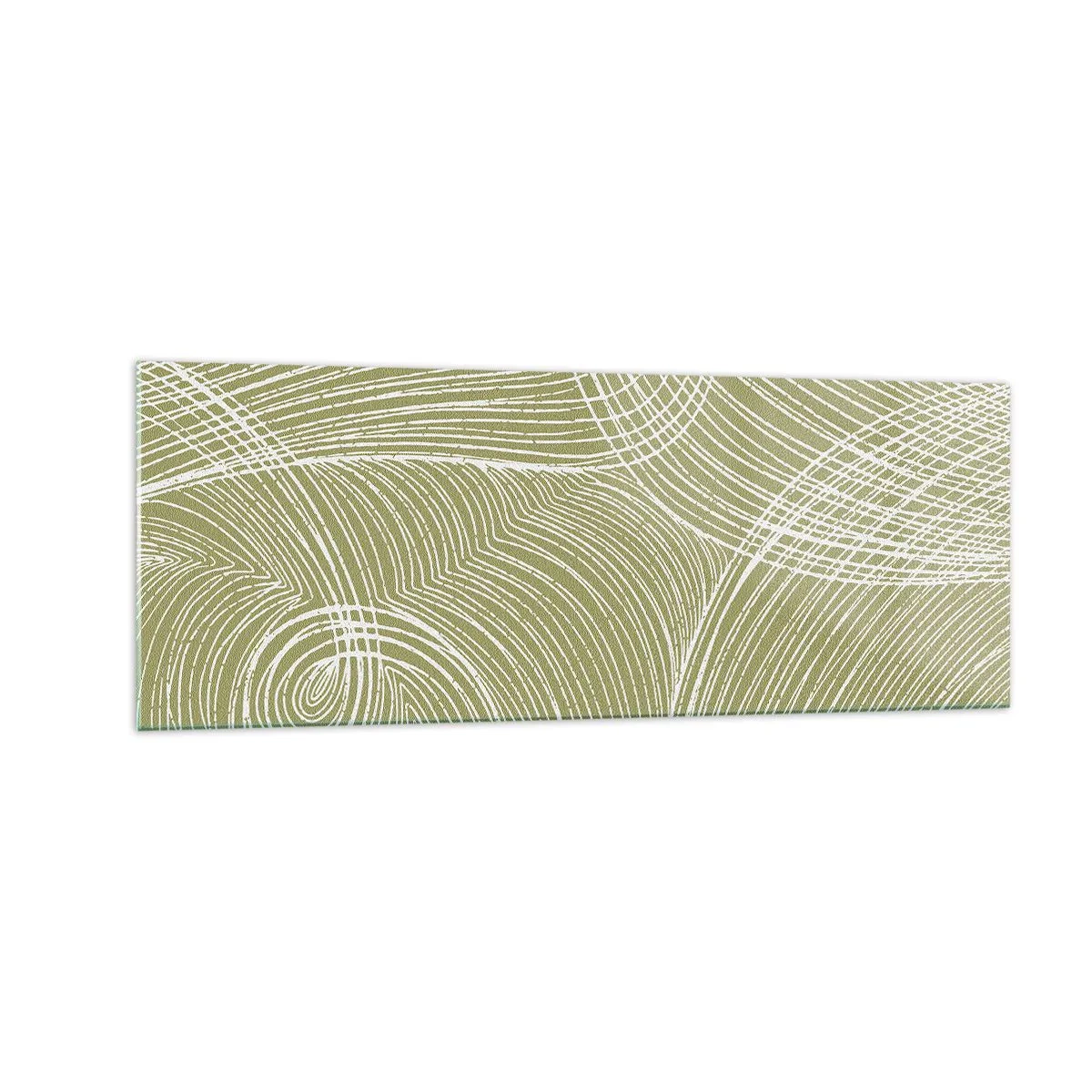 Tablou pe sticlă - Abstracție complicată în alb - 140x50 cm