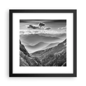 Poster în ramă neagră - Dincolo de orizont - 30x30 cm