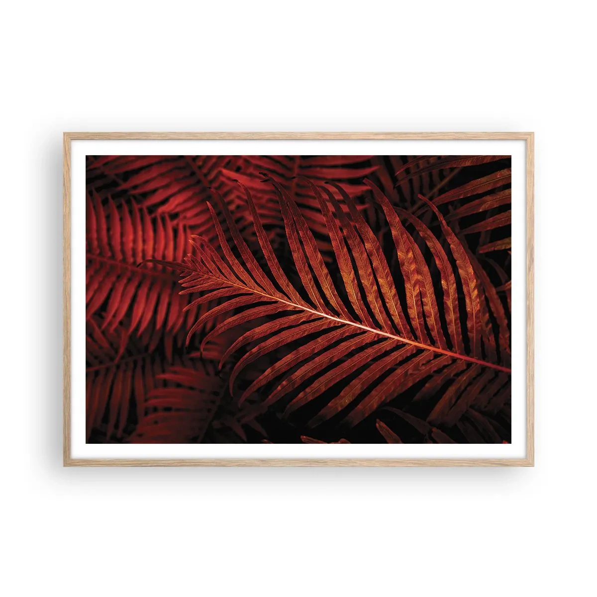 Poster în ramă de stejar deschis - Ardoarea vieții - 100x70 cm