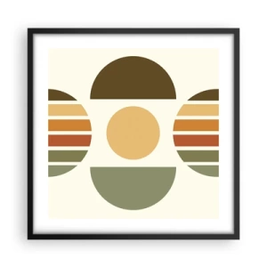 Poster în ramă neagră - În culorile pământului - 50x50 cm