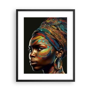 Poster în ramă neagră - Regina africană - 40x50 cm