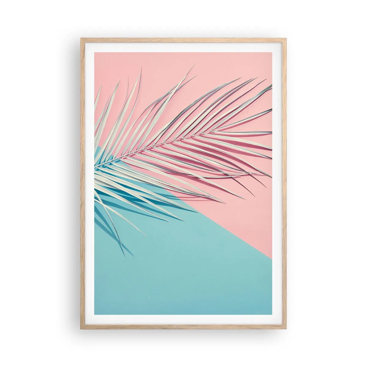 Poster în ramă de stejar deschis - Impresie tropicală - 70x100 cm