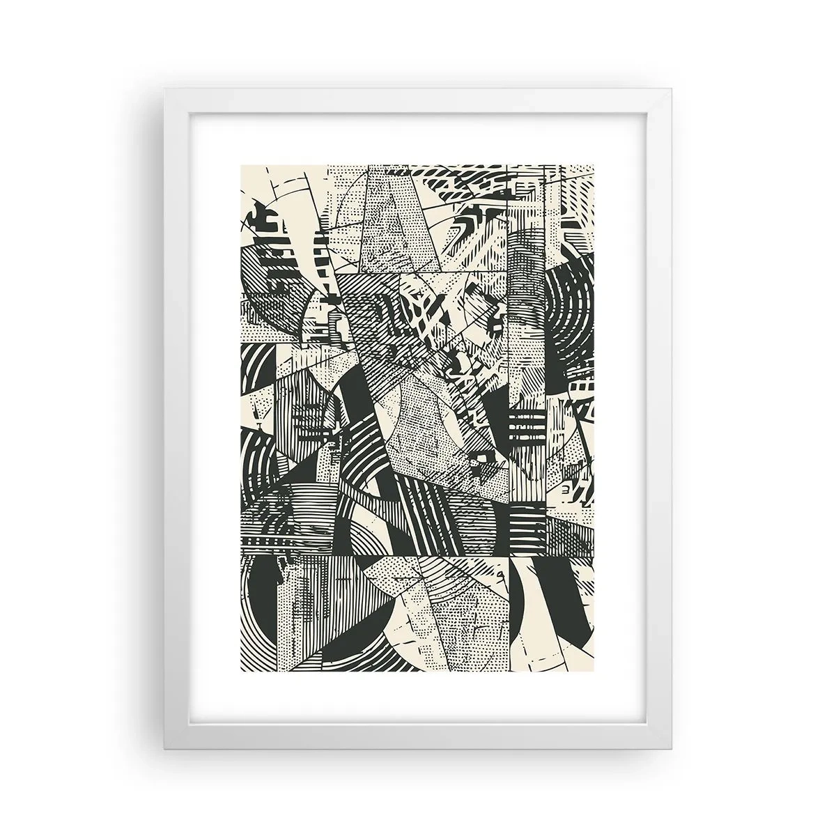 Poster în ramă albă - Dinamica de astăzi - 30x40 cm