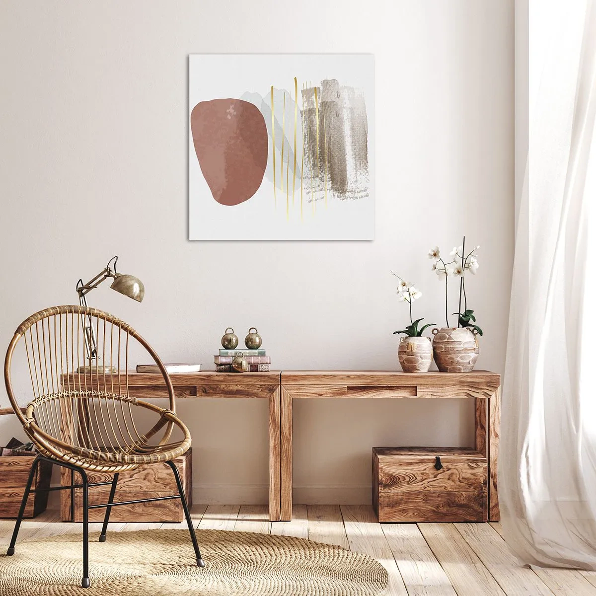 Tablou pe pânză - Colonadă abstractă - 40x40 cm