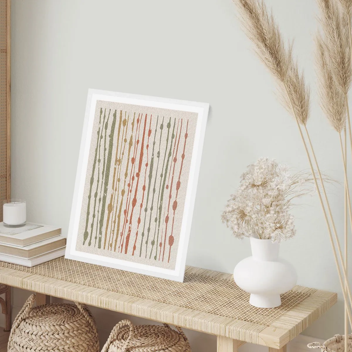 Poster în ramă albă - Notația culorilor muzicale - 30x40 cm