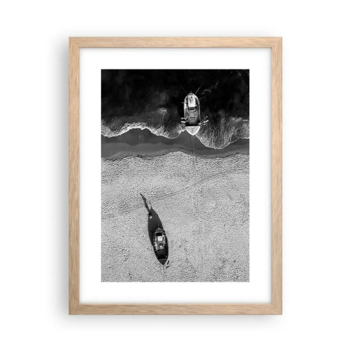 Poster în ramă de stejar deschis - Tot pe țărm... - 30x40 cm