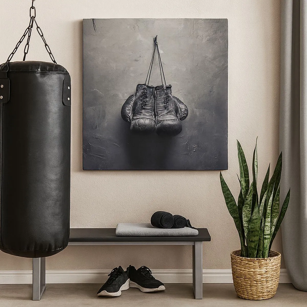 Tablou pe pânză - Timp de luptă și timp de pace - 30x30 cm