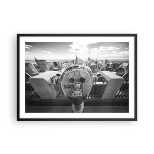 Poster în ramă neagră - Orașul de deasupra orașelor - 70x50 cm
