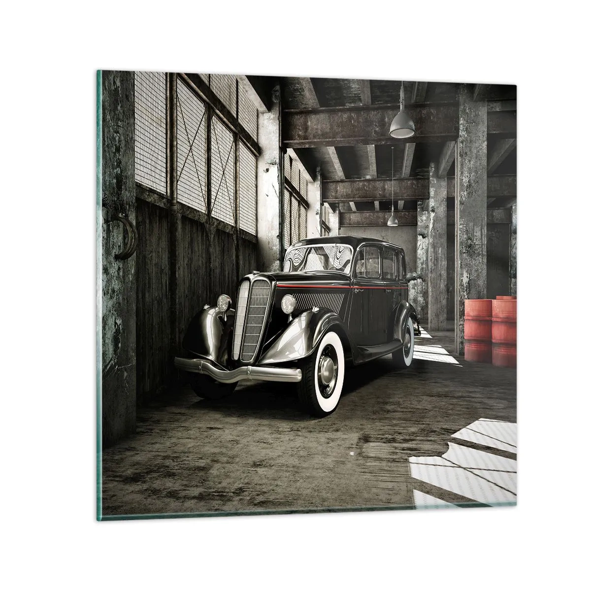 Tablou pe sticlă - Eleganța eternă a anilor `30 - 70x70 cm