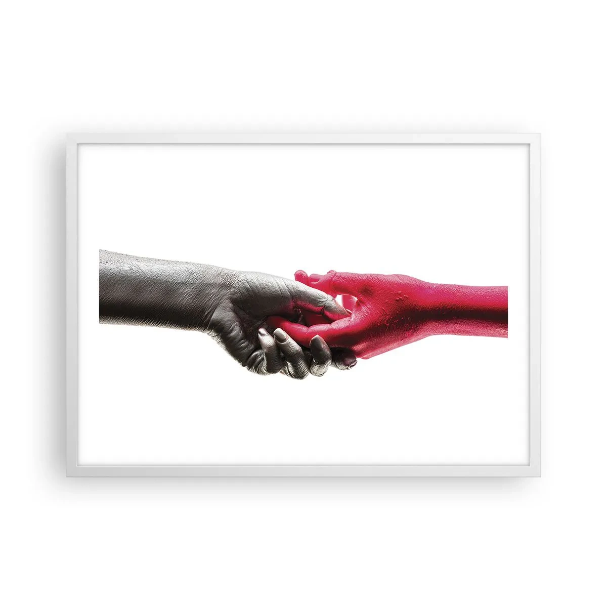 Poster în ramă albă - Împreună, deși diferiți - 70x50 cm