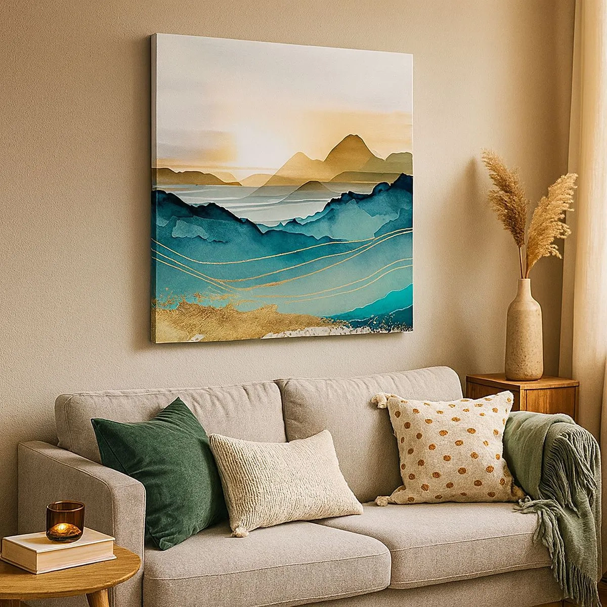 Tablou pe pânză - La limita abstracției - peisaj - 30x30 cm