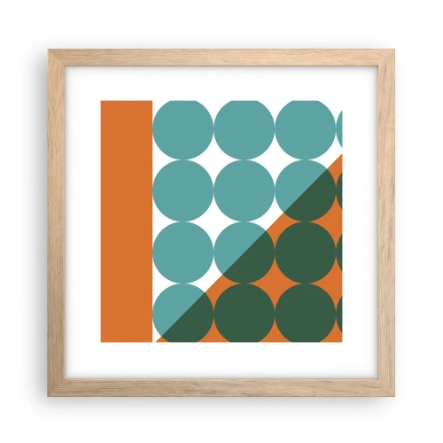 Poster în ramă de stejar deschis - Sus și pe diagonală - 30x30 cm