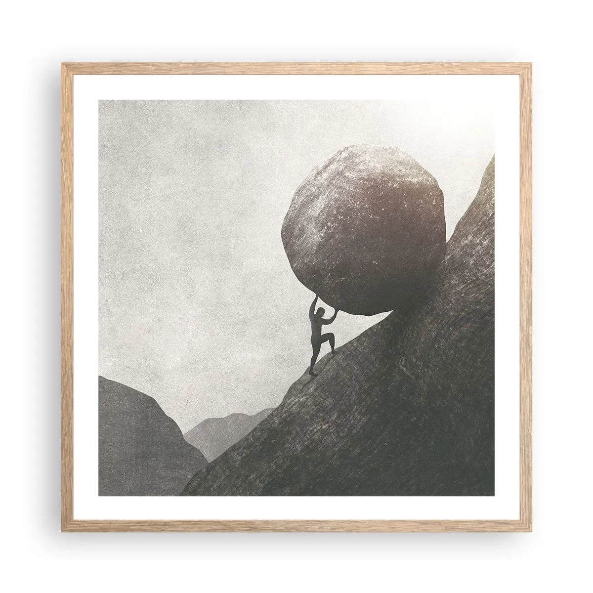 Poster în ramă de stejar deschis - Cred, în ciuda așteptărilor - 60x60 cm