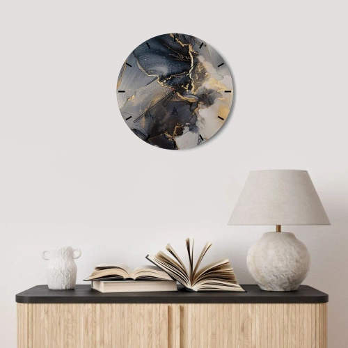Ceas de perete - Ceas pe sticlă - Viața unei pietre - 30x30 cm
