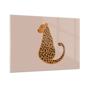 Tablou pe sticlă - Modelul leopard este tot timpul la modă - 100x70 cm