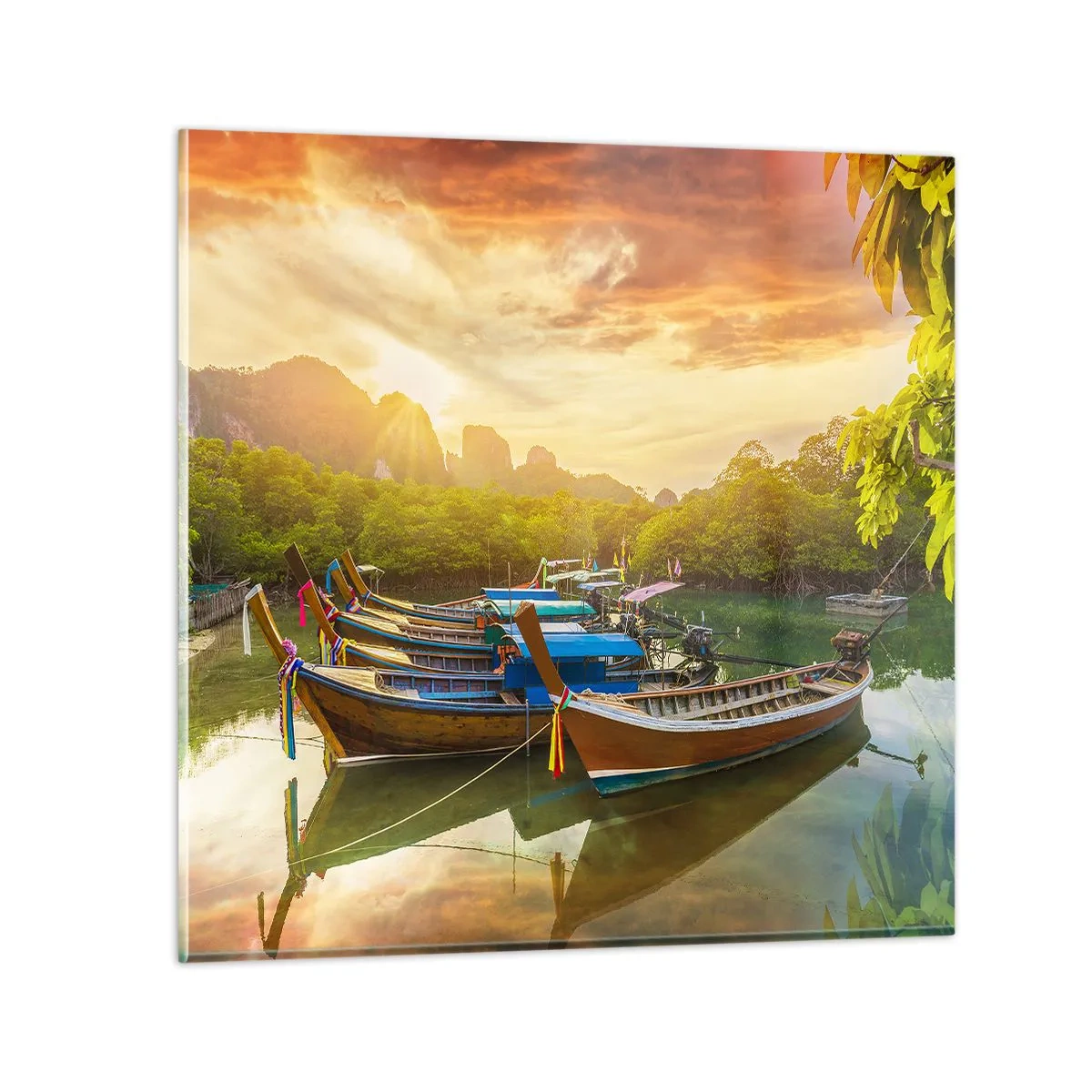 Tablou pe sticlă - Înainte de o zi plină - 50x50 cm