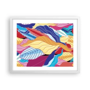 Poster în ramă albă - O dezordine colorată - 50x40 cm