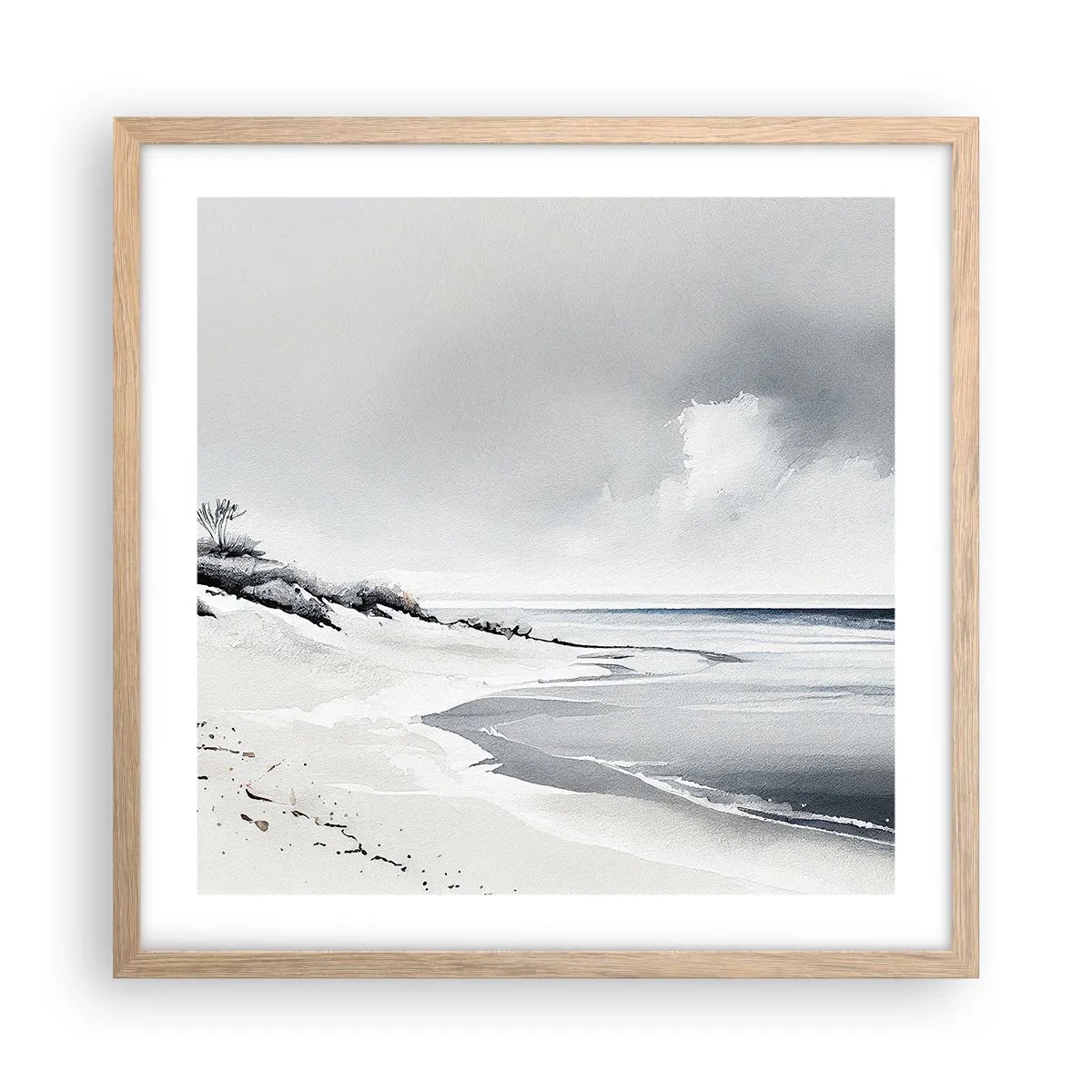 Poster în ramă de stejar deschis - Întotdeauna împreună - 50x50 cm