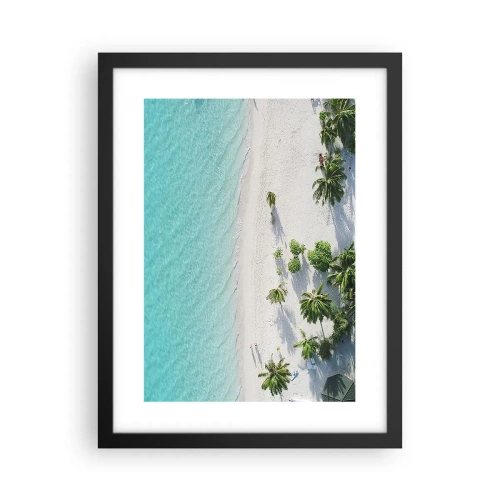Poster în ramă neagră - Vacanță în paradis - 30x40 cm