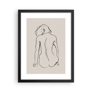 Poster în ramă neagră - Nud de fată - 30x40 cm