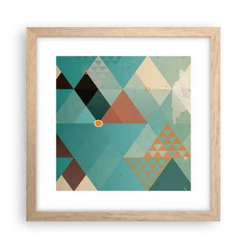 Poster în ramă de stejar deschis - Unitatea multiplicității, multiplicitatea unității - 30x30 cm