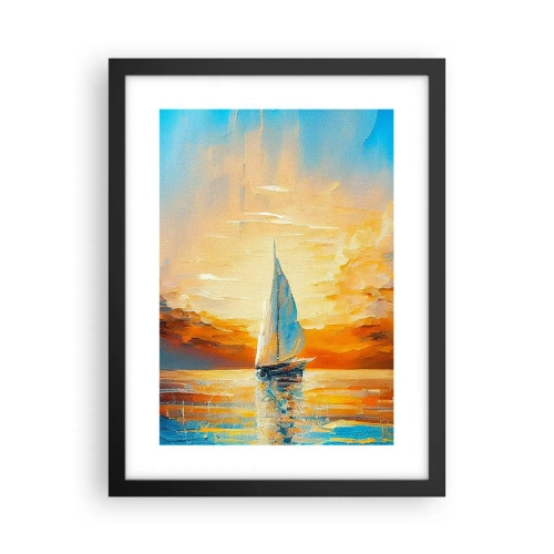 Poster în ramă neagră - Navigare prin aur - 30x40 cm