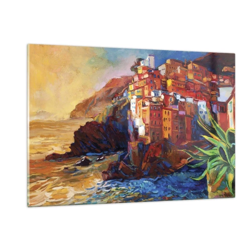 Tablou pe sticlă - Oraș italian de vis - 120x80 cm