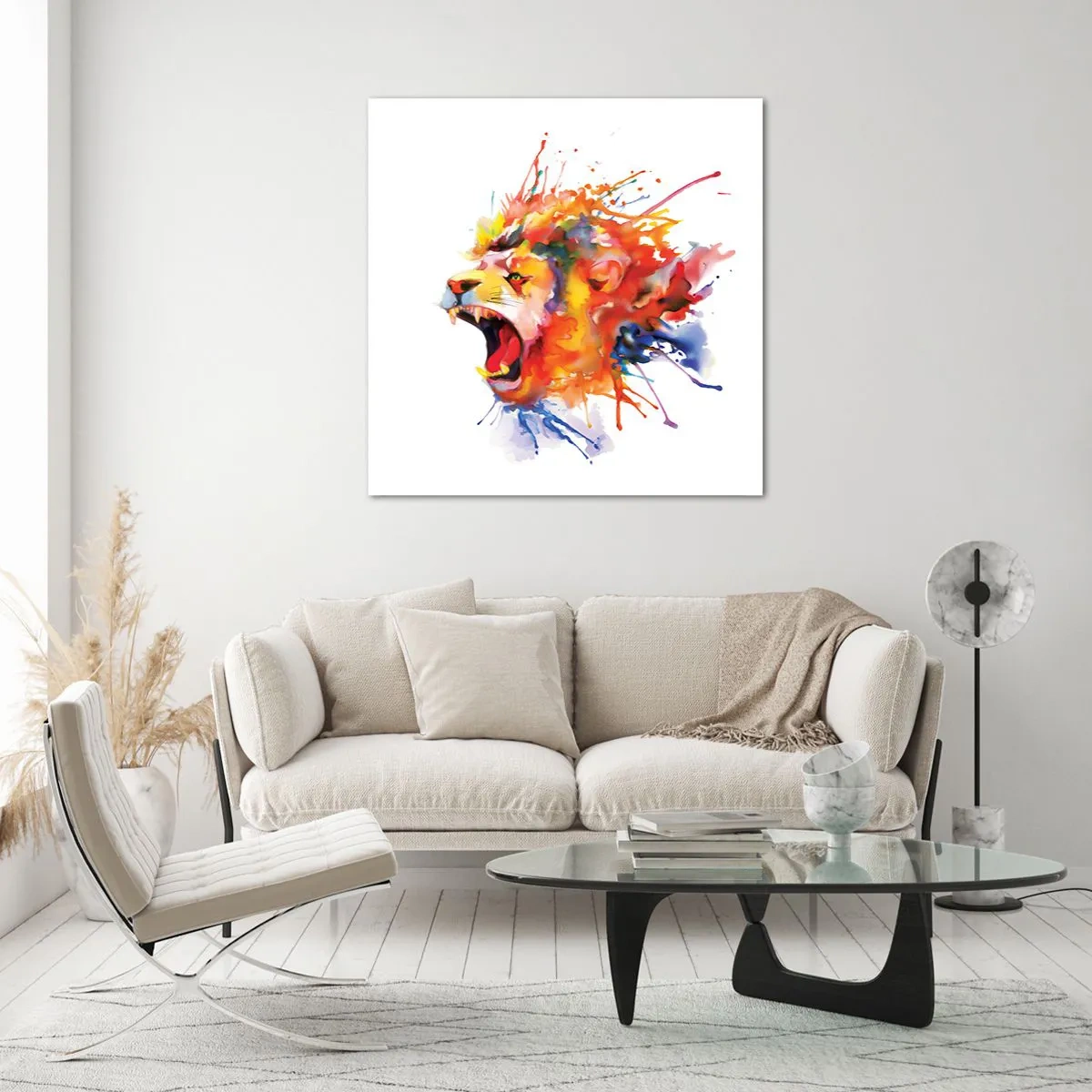 Tablou pe sticlă - Explodează de furie - 30x30 cm