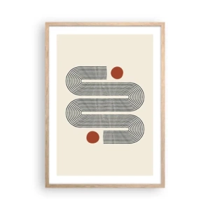 Poster în ramă de stejar deschis - De la început până la sfârșit - 50x70 cm