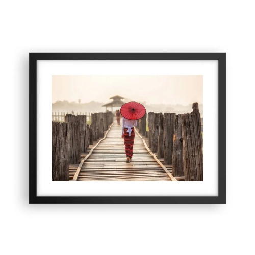 Poster în ramă neagră - Pe podul vechi - 40x30 cm