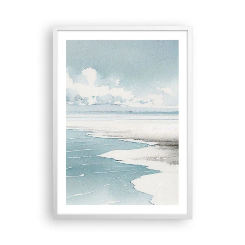 Poster în ramă albă - Mareea blândă - 50x70 cm