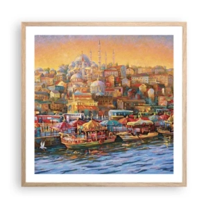 Poster în ramă de stejar deschis - O poveste din Istanbul - 60x60 cm
