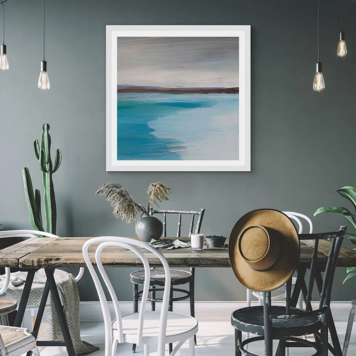 Poster în ramă albă - Peisaj orizontal - 40x40 cm