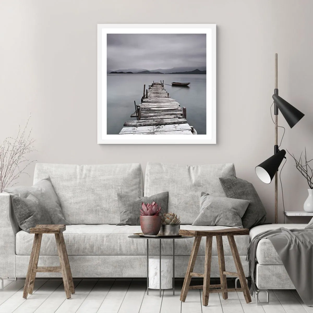 Poster în ramă albă - Poți pleca mâine - 40x40 cm