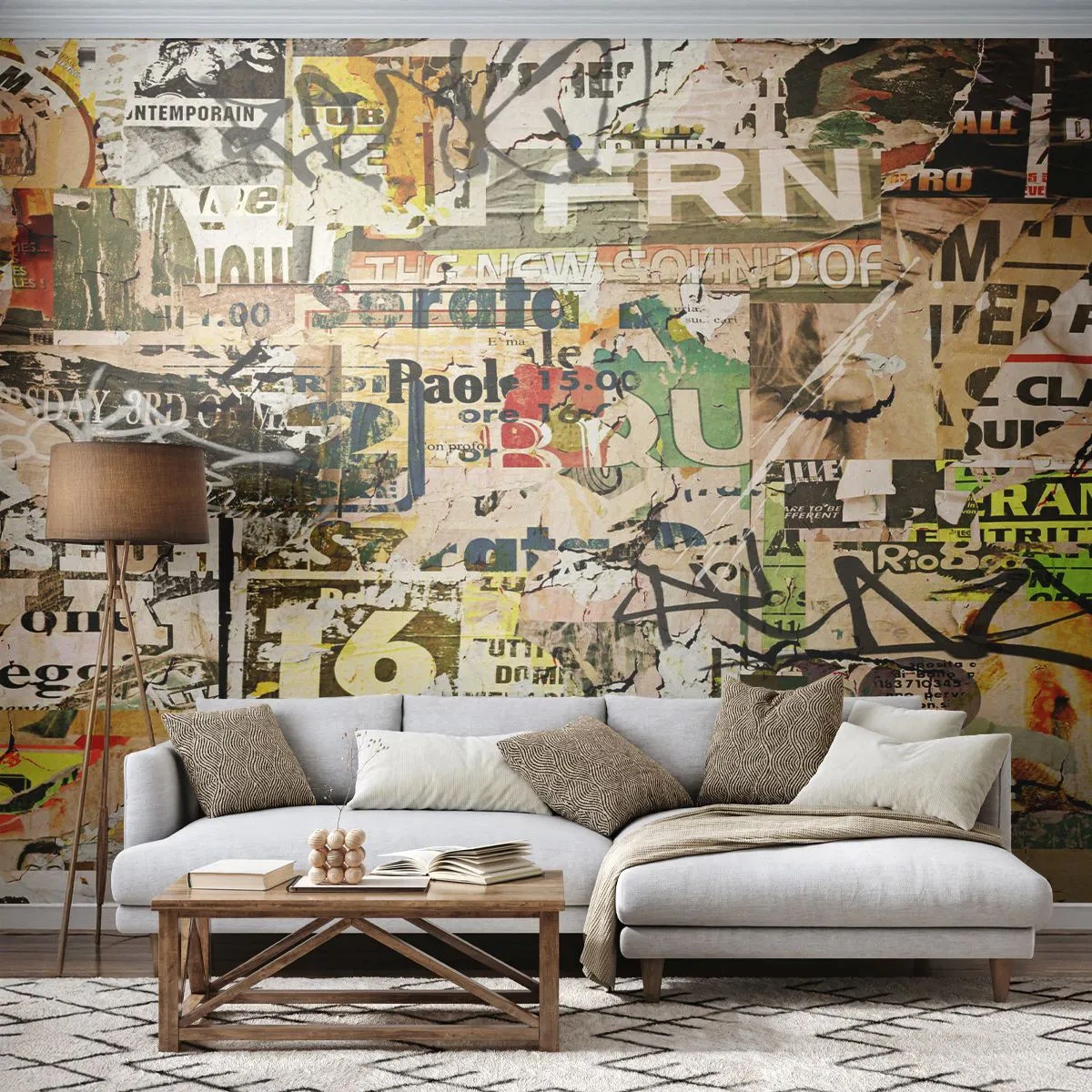 Tapet Autoadeziv Deluxe Sticker - Oh, se întâmplă... - Graffiti, mural, Bucată - 250x175 cm