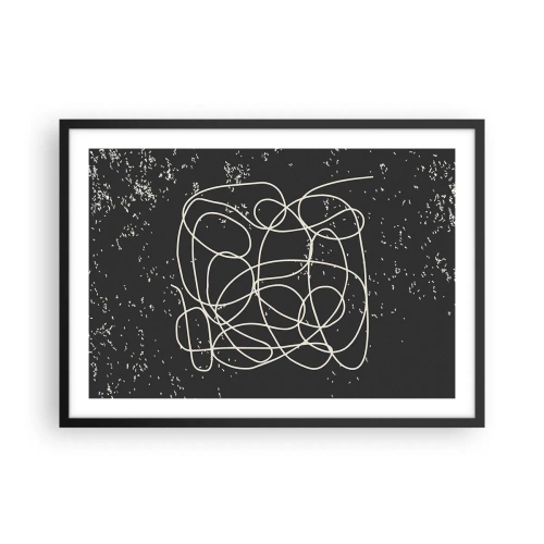 Poster în ramă neagră - Gânduri rătăcitoare - 70x50 cm